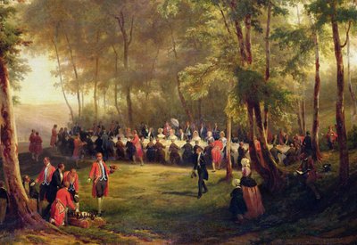 Lunch Given by Louis-Philippe for Queen Victoria in the Forest of Eu (detail) by Karl Girardet
